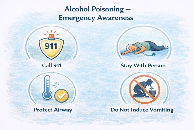 Alcohol poisoning emergency guidelines