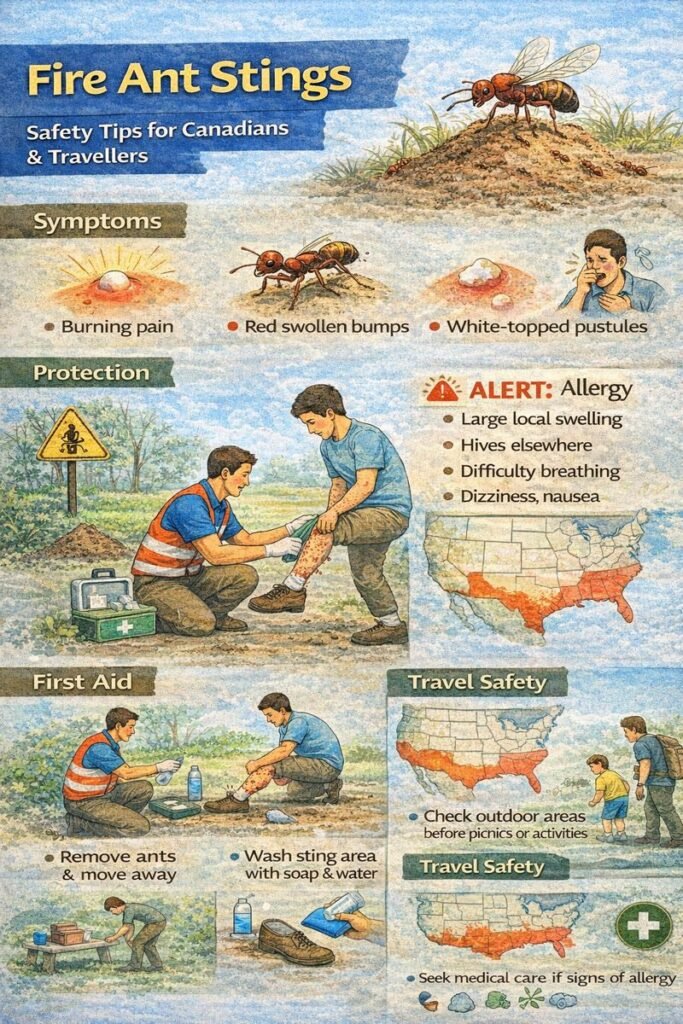 Fire ant sting safety tips