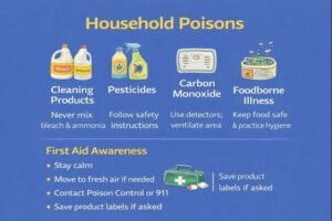Household poisons and first aid tips