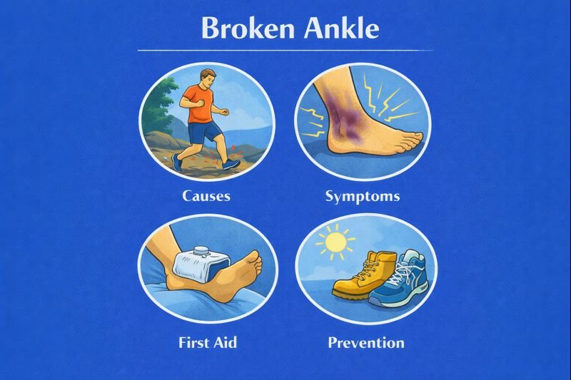 Broken ankle infographic guide