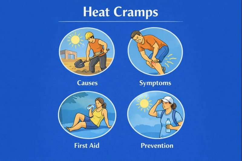 Heat cramps causes, symptoms, and solutions