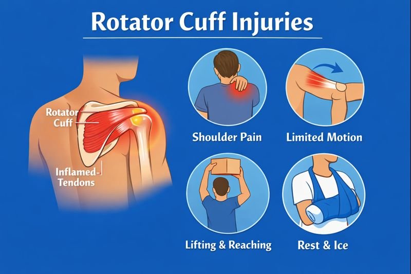 Rotator cuff injury infographic
