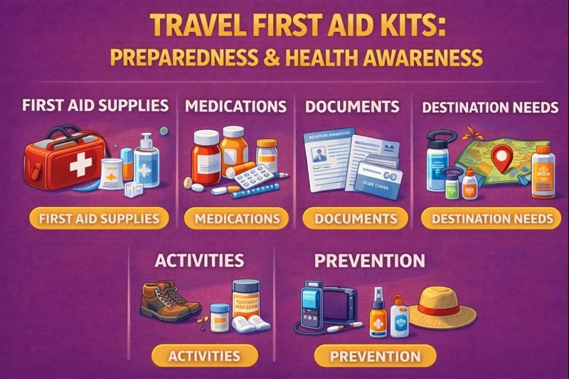 Travel first aid kit essentials