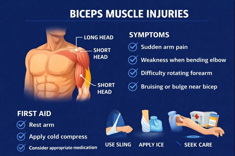 Biceps muscle injury care guide
