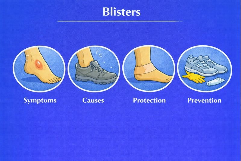 Blister care symptoms, causes, and prevention