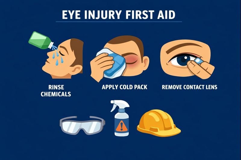 Eye injury first aid guide
