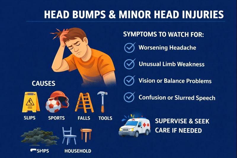 Head bumps and injuries overview