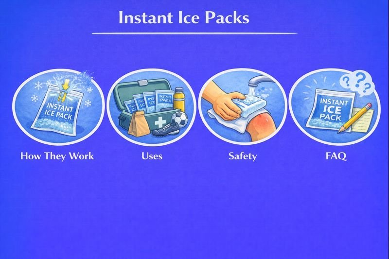 Instant ice packs infographic