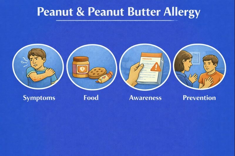 Peanut allergy awareness infographic