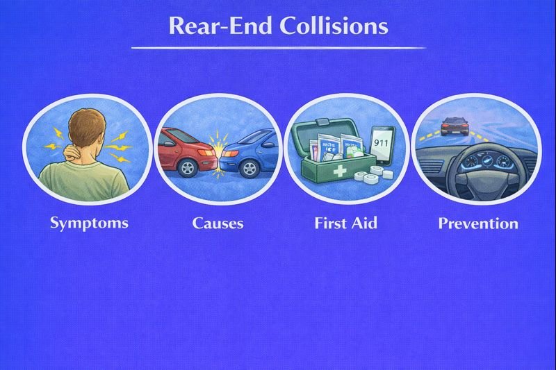 Rear-end collisions symptoms, causes, aid, prevention