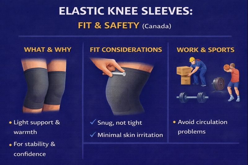 Elastic knee sleeves fit and safety
