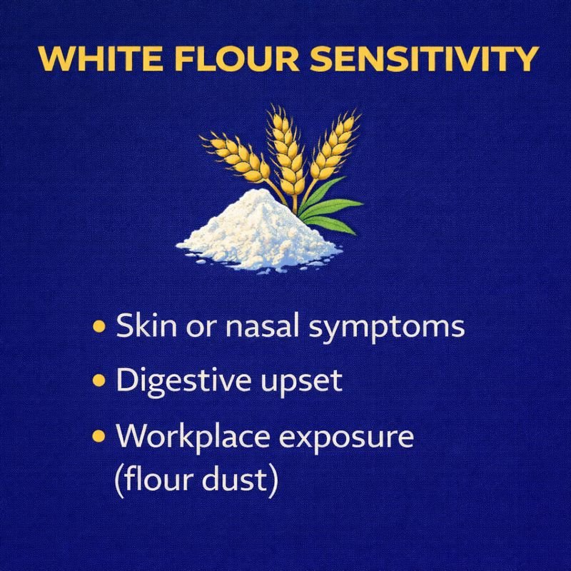 White flour sensitivity infographic