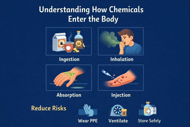 Chemical entry routes into the body