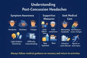 Understanding post-concussion headaches infographic