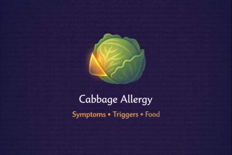 Cabbage allergy infographic design