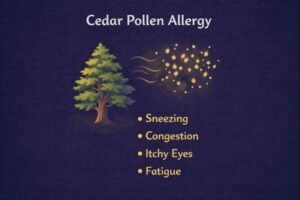 Cedar pollen allergy overview