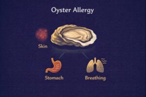 Oyster allergy symptoms explained visually