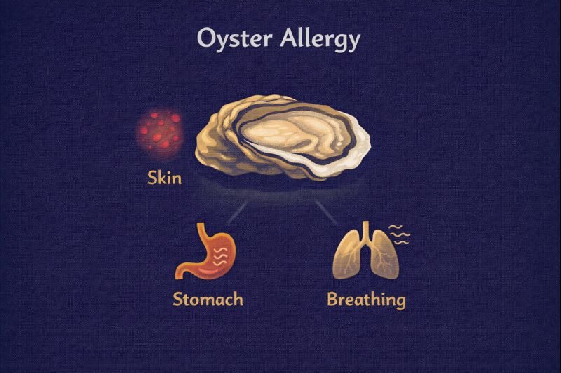 Oyster allergy symptoms explained visually