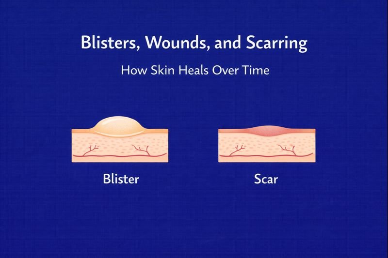 Skin healing process infographic