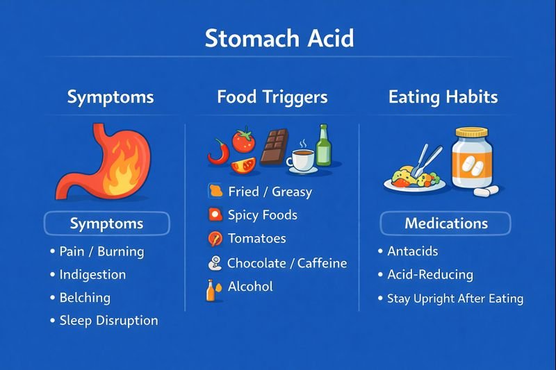 Stomach acid infographic guide