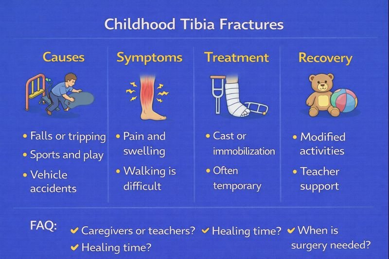 Childhood tibia fractures infographic