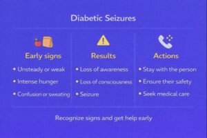 Diabetic seizures signs, results, actions