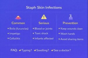 Staph skin infections infographic