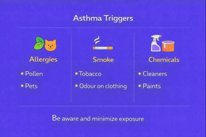Asthma trigger infographic for awareness
