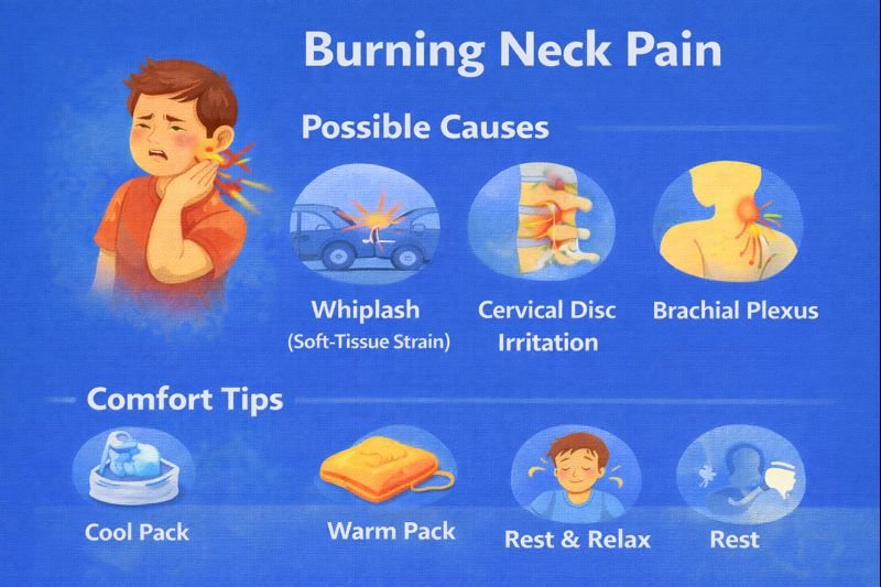 Burning neck pain causes and relief tips