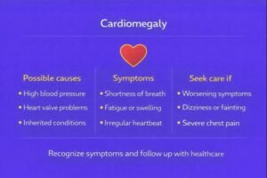 Cardiomegaly infographic overview
