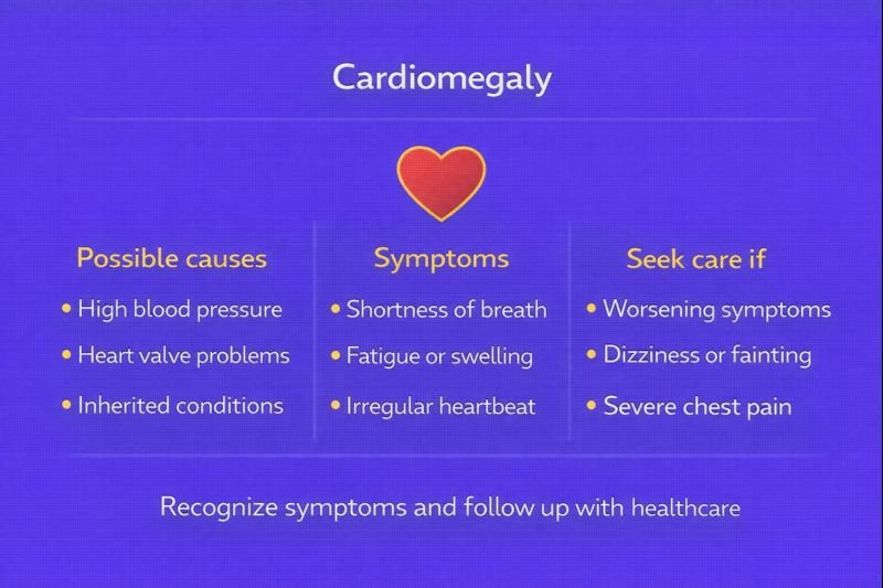 Cardiomegaly infographic overview