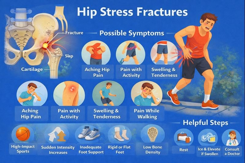 Hip stress fractures infographic