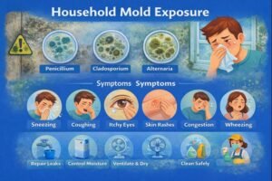 Household mold exposure tips and symptoms