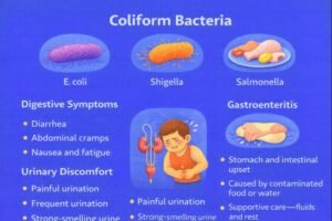 Coliform bacteria and associated symptoms