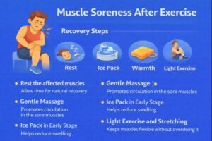 Muscle recovery steps infographic