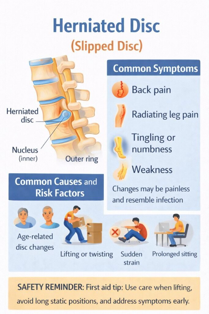 Herniated disc anatomy and symptoms summary