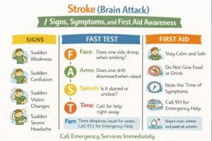 Stroke recognition and first aid guide