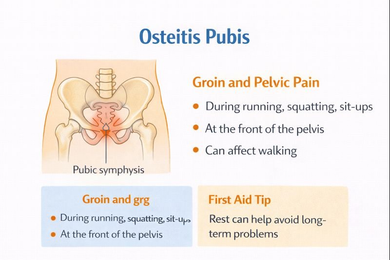 Osteitis pubis symptoms and first aid tips