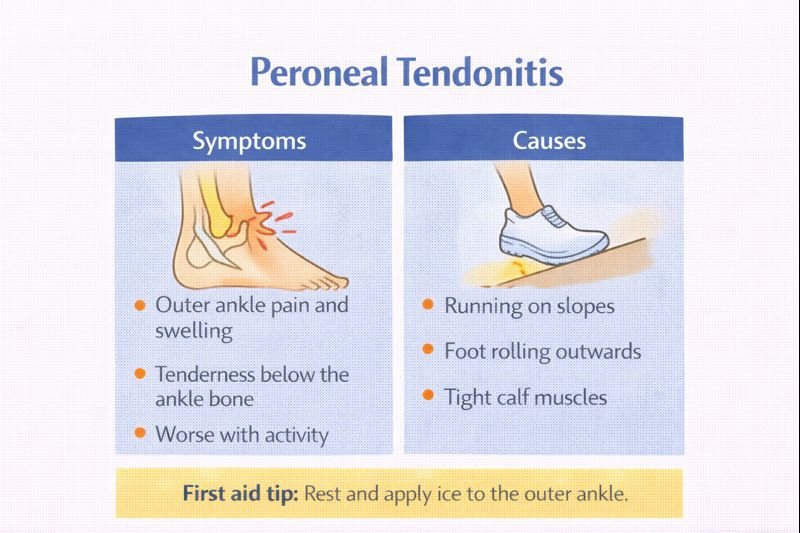 Peroneal tendonitis infographic overview