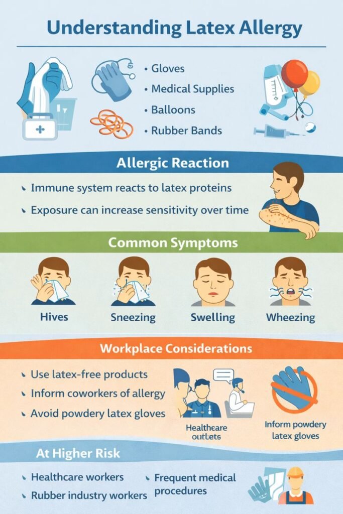 Understanding latex allergy infographic