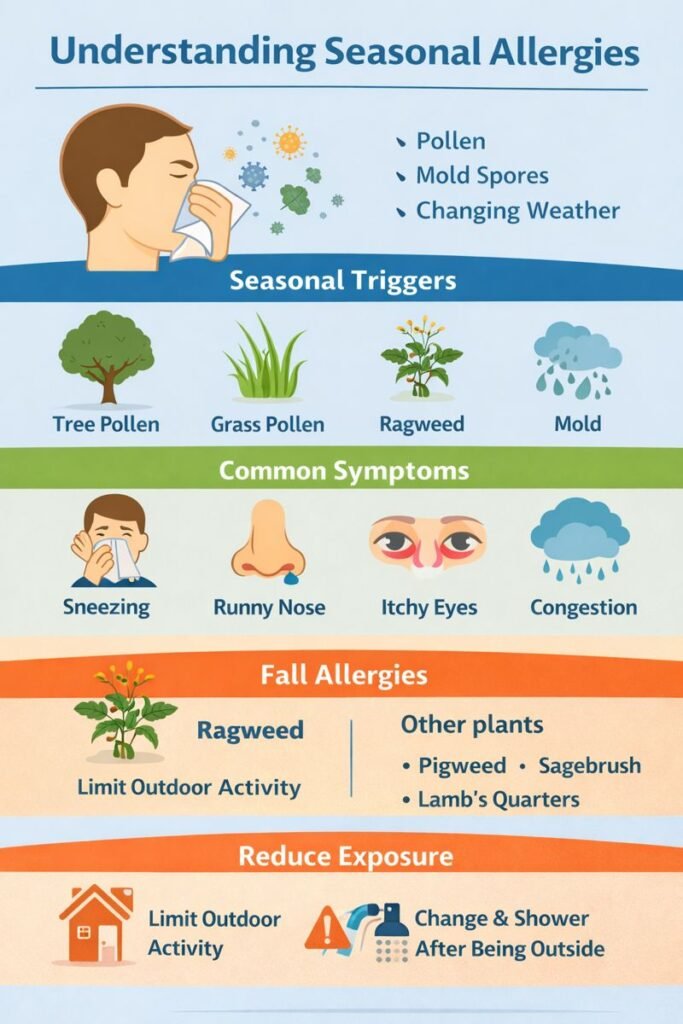 Understanding seasonal allergies infographic