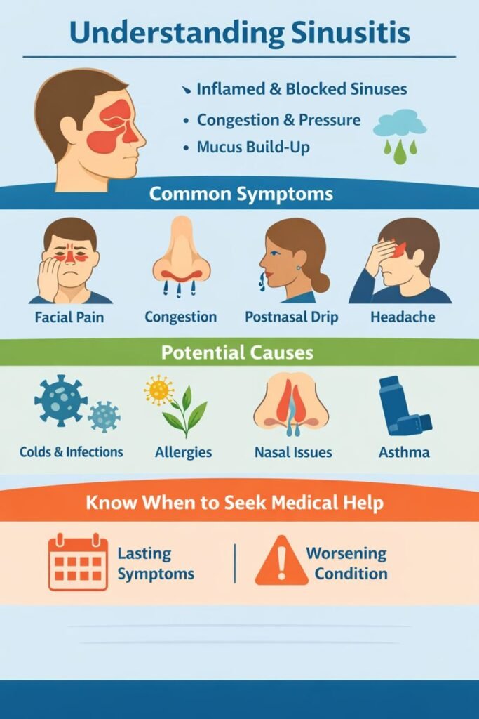 Understanding sinusitis infographic