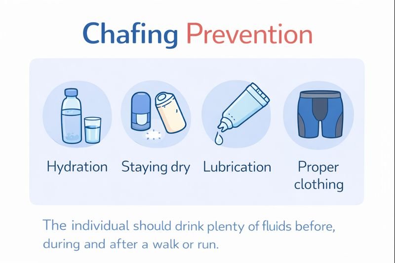 Chafing prevention tips infographic