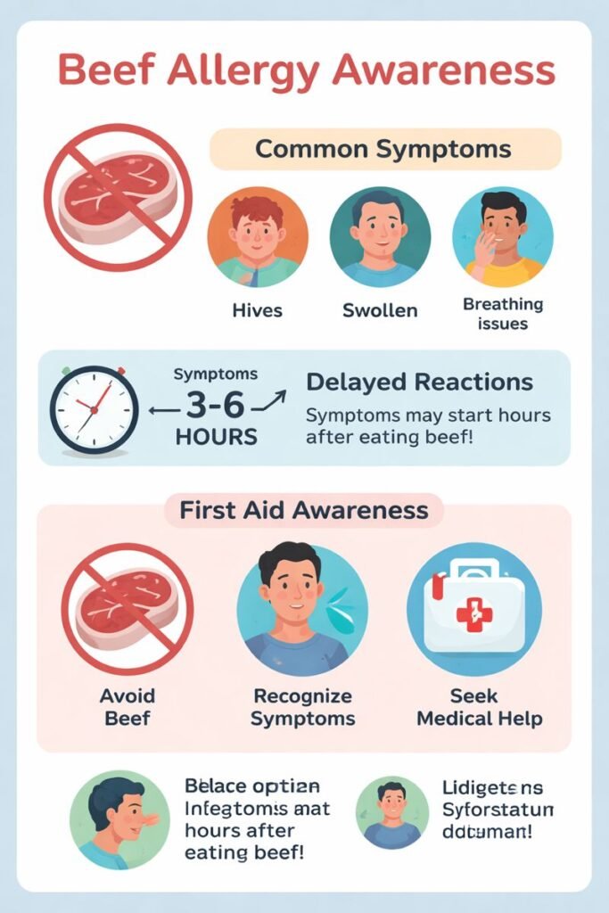 Beef allergy awareness infographic