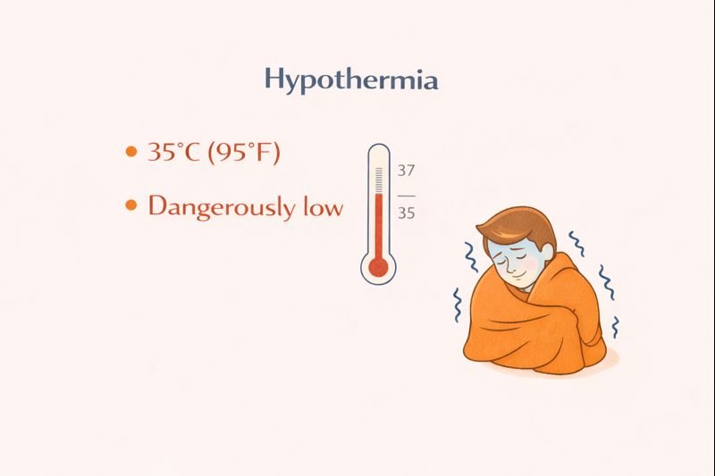Hypothermia symptoms and temperature guide