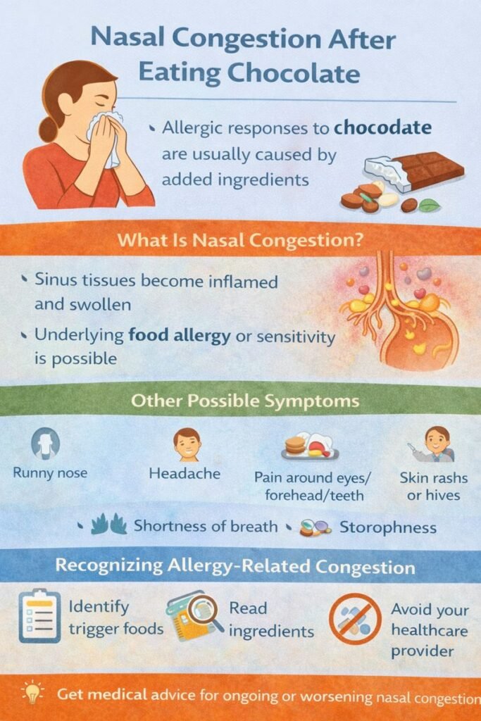 Nasal congestion and chocolate allergies explained