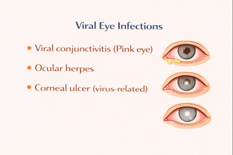 Viral eye infections explained visually