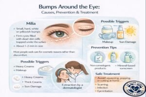 Bumps around the eye causes and care
