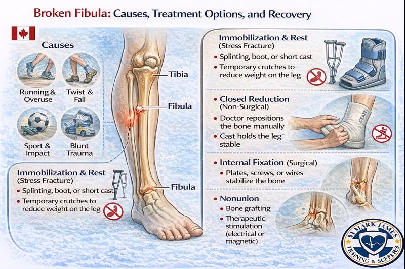 Broken fibula causes and treatment options