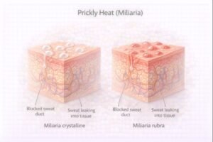 Prickly heat comparisons crystalline vs rubra